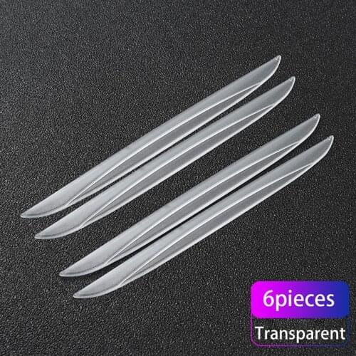 6Pcs/Set Universal Scrape Guard Bumper Guards Car Door Edge Protector Strip