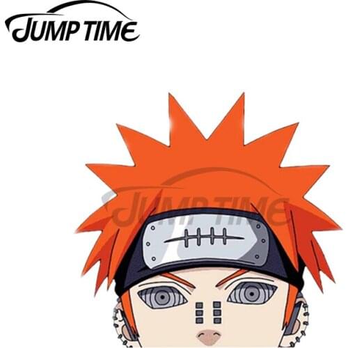 Jump Time 13 x8.8cm For Anime Peeker Pain Car Sticker Funny Decal Auto Refrigerator Laptop ScratchProof Sunscreen Vinyl Car Wrap