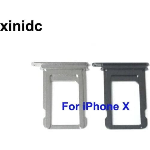 Xinidc 50 pcs SIM Card Tray Holder For iPhoneX Silver Grey Sim Tray Holder Repair Parts