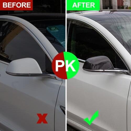 Model3 Car Real Carbon Fiber Matte Rear View Mirror Protective Cover For Tesla Model 3 2021 Accessories Model Three New