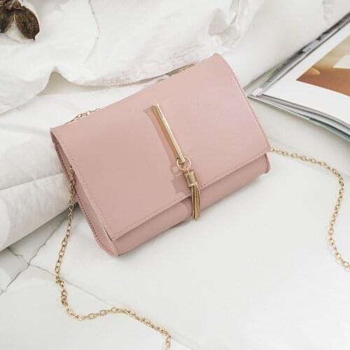 Women Fashionable Shoulder Bags New Female Messenger Bag Handbag Chain PU Leather Tasslel Crossbody Bag Small Handbags Female