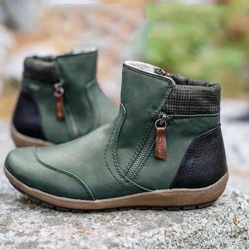 Women Boots Waterproof Snow Boots Female Plush Winter Shoes Ladies Warm Ankle Botas Mujer Zipper Flats Shoes Plus Size 43