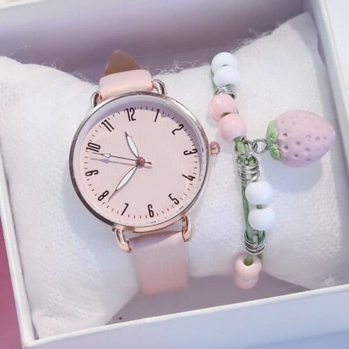 Women Fashion White Watch Quartz Leather Ladies Wristwatches 2021 Simple Number Dial Woman Clock Stainless Steel Watch