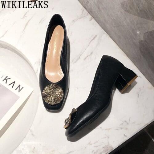 Chunky Heels Shoes for Women 2021 High Heels Pumps Women Shoes Wedding Shoes for Women Bride Office 2021 Zapato De Mujer Zapatos