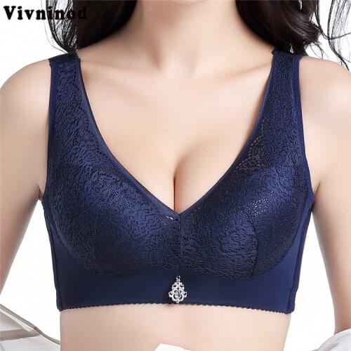 Lace Plus Large Big Size Push Up Bras For Women Wire Free Underwear Women Bralette Brassiere Femme Plus Size Bra 44E 46E 48E 50E