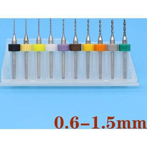 0.6-1.5mm tungsten carbide wood cutting machine 10PCS CNC router wood tool board engraving metal drill bit
