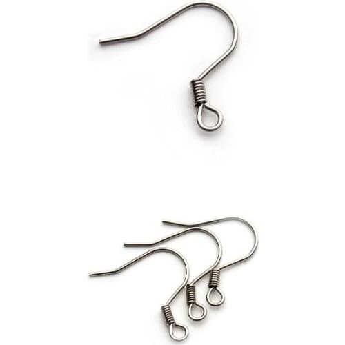 100pcs/lot 20mm*18mm stainless steel Ear hook Open Melon Seed Button For DIY Necklace Bracelet Fashion Jewelry Making Findings