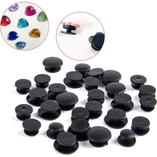 25pcs/set Plastic Buttons Black Ornaments For DIY Shoes Charms Kids Shoe Accessories Lightweight Buckles