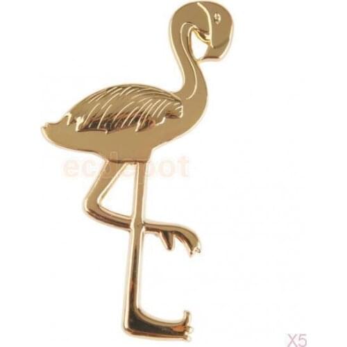 5PCS Golden Flamingo Beer Bottle Opener Wedding Anniversary Party Favors
