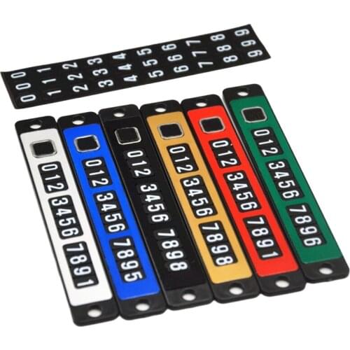 Car Styling Black Magnetic Temporary Car Parking Card Phone Number Card Plate Sucker Car Sticker With A Number Sheet Universal