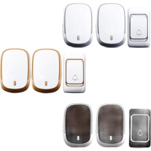 Different colors RING 1 emiter 2receivers wireless door bell kits power 110-220V doorbell Waterproof 300M door chime door ring