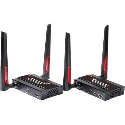 MiraBox Wireless HDMI Extender with IR and Loopout 1080P 5.8G WiFi Wireless Extender for Home Office Meeting Room