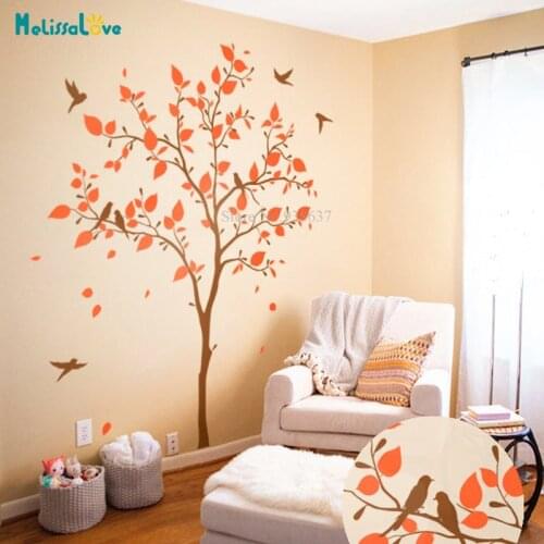 DIY Huge Tree Wall Decals Bird Sticker Spring Nursery Baby Room Decal Removable Vinyl Wall Stickers BB021