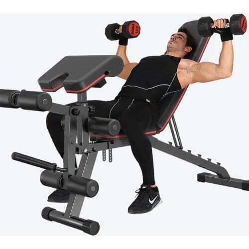 Home Sit-ups Auxiliary Fitness Equipment Multifunctional Whole Body Exercise Fitness Chair Dumbbell Bench
