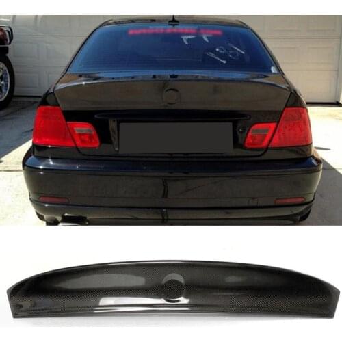 E46 2-Door CSL-style Carbon Fibe Car Rear Trunk Boot Wing Spoiler for BMW 3 Series E46 2-Door 1996-2004