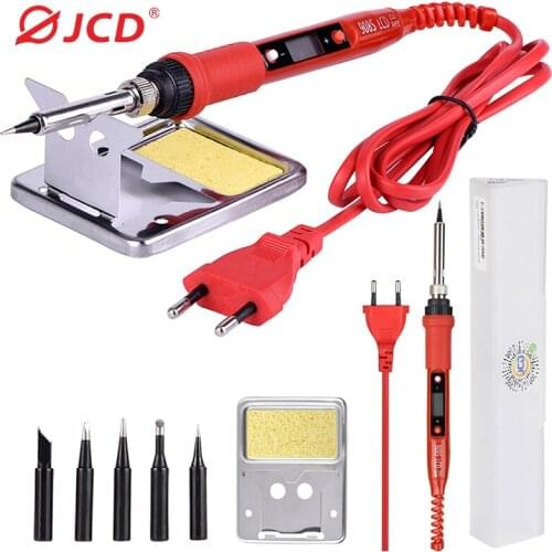 QHTITEC 80w Electric Soldering Iron Kit LCD Digital Display Adjustable Temperature Solder Iron with Tips Welding Repair Tools