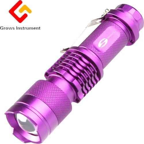 Fluorescence detection pen 365nm purple light silver white jade Ying special ultraviolet detector test flashlight