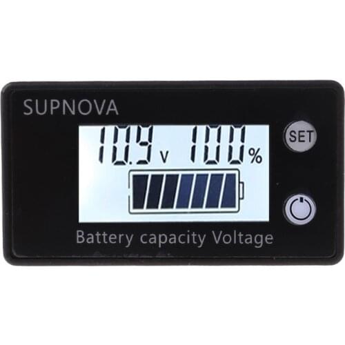 Battery Capacity Indicator DC 8V-100V Lead Acid Lithium LiFePO4 Car Motorcycle Voltmeter Voltage Gauge 12V 24V 48V 72V X7XD