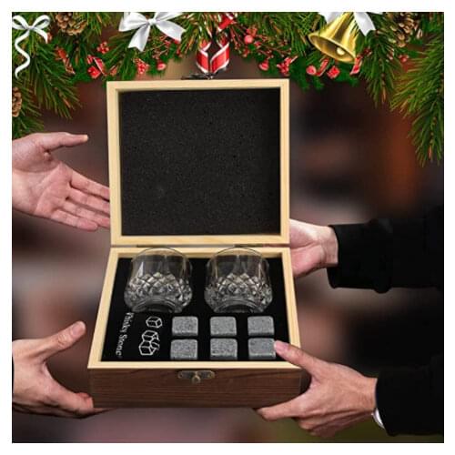Whisky Stones Gift Set Whiskey Ice Stones Wooden Box For Father Boyfriend Christmas Gift Thanksgiving Day Gift