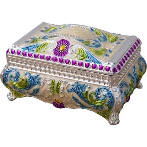 Creativity Jewelry Trinket Box Ring Treasure Chest Case Necklace Organizer Storage Keepsake Box for Wedding Birthday Gift