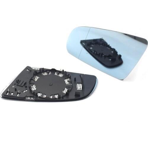 Left/Right/Pair of Rearview Mirror Glass 8E0 For Audi A3 A4 B6 B7 A6 C6 Heated Blue Lens