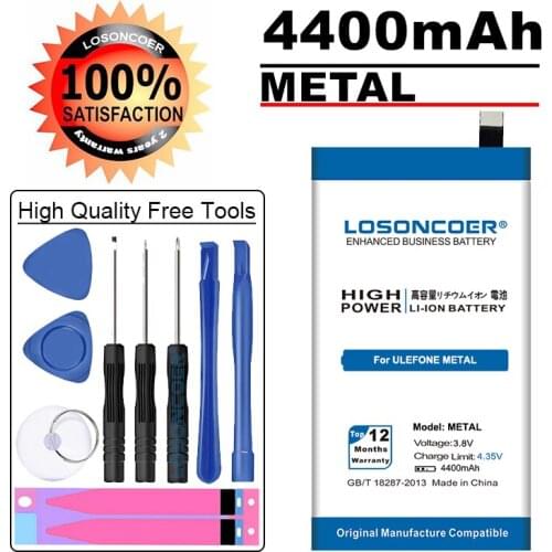 LOSONCOER 4400mAh METAL For Ulefone METAL High Capacity Phone Battery Batteries~In Stock