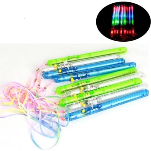 7 Color Flashing LED Glow Sticks Wand Lights Toys Sensory Emergency Safety Light Up for Concert Baton Party Supplies 500pcs/Lot