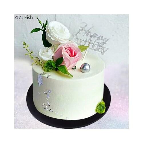Cake model flower manual simulation Birthday Cake model tool Plastic model Window Show Shooting props Wedding decoration