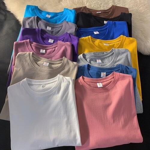 Autumn Winter Mens 100% Cotton Casual Basic O-Neck Long Sleeve T-Shirt