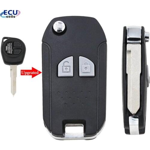 New Modified Folding Flip Remote Key Case 2 Buttons Replacement Shell Flip Remote Key Case Blank Fob for Suzuki SX4 Swift