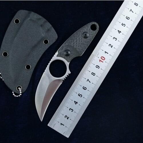 New fixed blade knife S35VN steel carbon fiber handle outdoor camping survival pocket kitchen knife fruit knife EDC tool