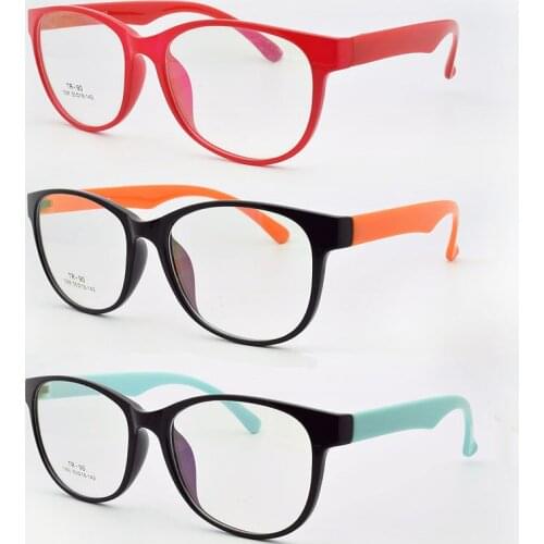 Glasses Frame Female Fashion Bright Red Large Oval Frame Two-color Bright Red Myopia Decorative Mirror Black Orange Yellow Blue