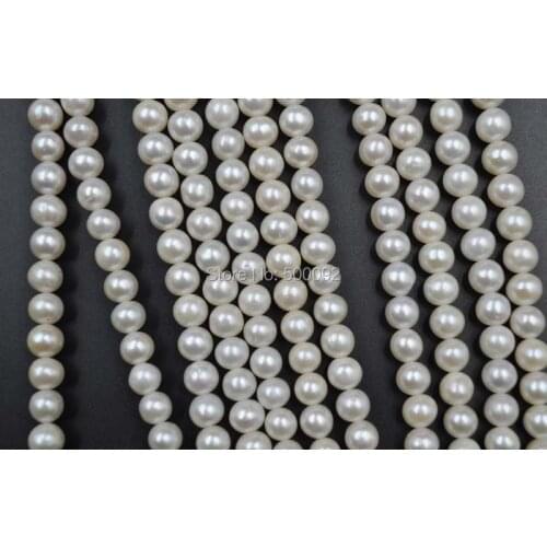 AA wholesale 8mm round freshwater pearl strands free shipping