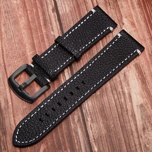22mm Watch Band For Huawei GT 2 HONOR Magic 2 Amazfit GTR Bracelet Real Leather Strap For Galaxy Watch 3 45mm 41mm 46mm Gear S3