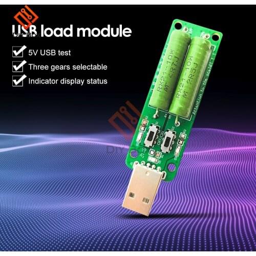 Resistor USB dc Electronic Load With Adjustable Switch 3 5V1A Current/2A/3A Battery Capacity Discharge Voltage Tester Resistance