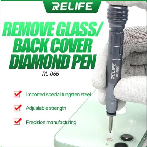 RELIFE RL-066 Glass Breaking Pen for IPhone 11 12 for Huawei Cell Phone Rear Housing Battery Glass Cover Breaker Blasting Tools