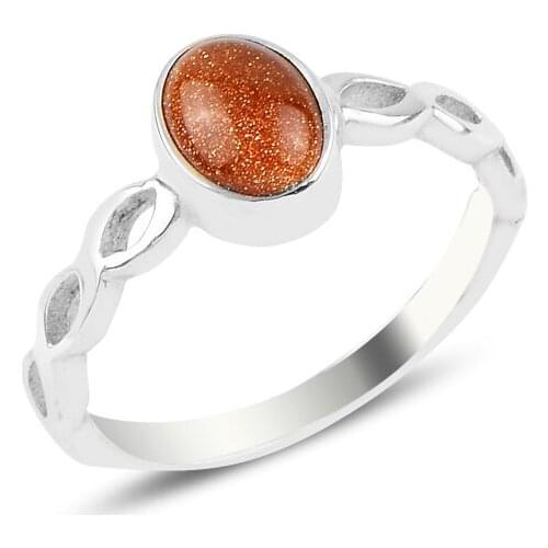 Silver 925 Sterling Star Stone Engagement Ring