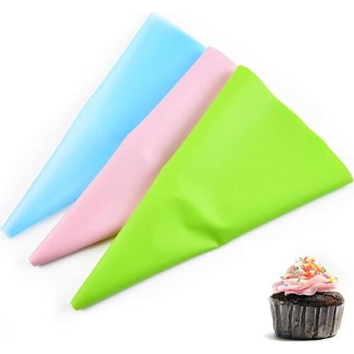 4 Sizes Silicone Icing Piping Cream Pastry Bag Reusable DIY Confectionery Bag Cake Decorating Baking Tools Kitchen Accessories