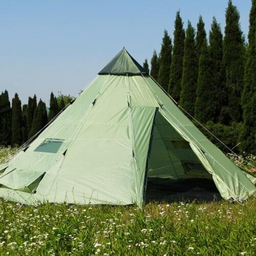 Ultralarge 10-12 Person Outdoor Picnic Self-Driving Family Party Tour Windproof Rainproof Oversized Camping Tent Large Gazebo