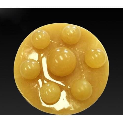 Bright natural topaz crystal ball seven star array super gorgeous home furnishings office furnishings