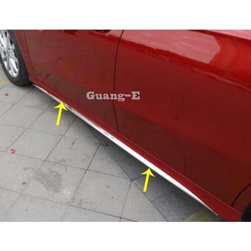 For Mercedes Benz A Class W177 A180 A200 A250 2019 2020 Car Cover Protection Side Body Door Trim Stick Strip Molding Bumper 4pcs