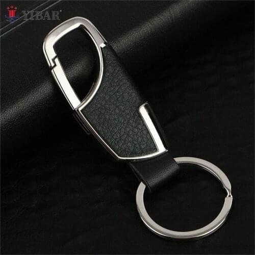 1PC Fashion Car Keychain Men And Ladies Leather Waist Hanging Key Chain Metal Key Ring For Man Woman Gift