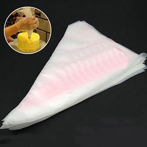 100 Pcs Disposable Fondant Cake Cupcake Pastry Decorating Icing Piping Bag Nozzles Tips Bags Easy to Use