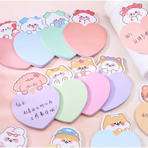 120 Sheets Love Cute Pet Sticky Notes Memo Pad Bookmarks Scheduler Paper Message Memo Sticker Stationery