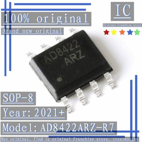 2021+100% Brand new original 1PCS-5PCS AD8422ARZ-R7 SOP-8 Low power rail-to-rail precision instrumentation amplifier