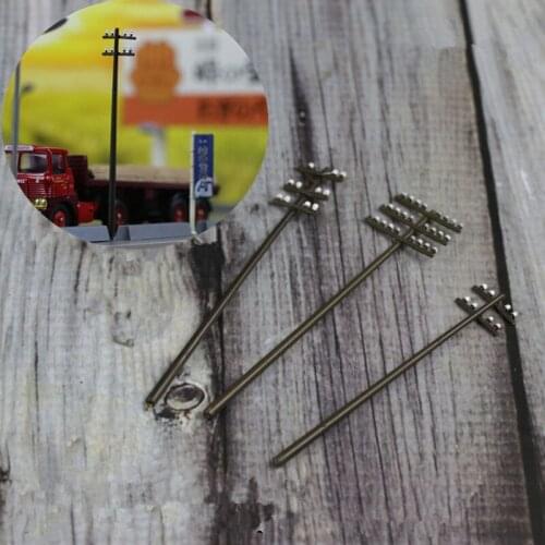3Pcs/Set DIY Model 1:87 HO Scale Pole Model for DIY Train Sand Table
