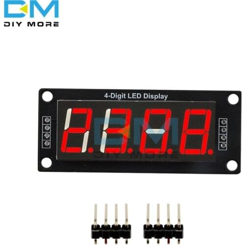 4-Digit 7 Segments Digital Tube Clock Module TM1637 0.56 inch Double Dots LED Display Module for Arduino Red Blue White Green