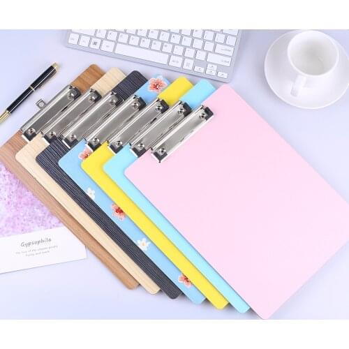 6Pcs/Set A5 Clipboards Wooden Mini Restaurant Menu Clip Board Writing Pad Kawaii Nurse Paper Holder Office File Folder Organizer