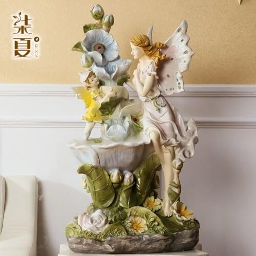 Large American waterscape decor Home Furnishing landing humidifier resin decoration crafts ornaments of European luxury