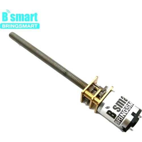Bringsmart 3V 6V Micro Gear Electric Motor N20 12v Mini Reducer Motor Threaded Shaft M4 55mm Low Speed 100rpm Gearbox Motor